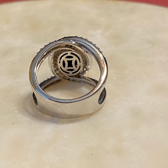 NWOT BLUE SAPPHIRE W ZIRCON STERLING RING - Picture 7 of 12